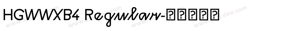 HGWWXB4 Regular字体转换